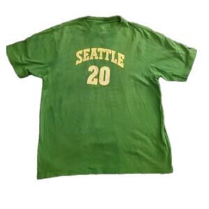 Adidas Garyton Payton #20 Seattle Super Sonics T Shirt Men's Large green